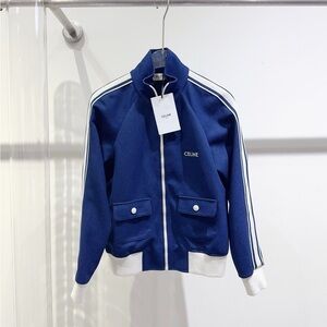 Authentic celine Blue and White Track Jacket